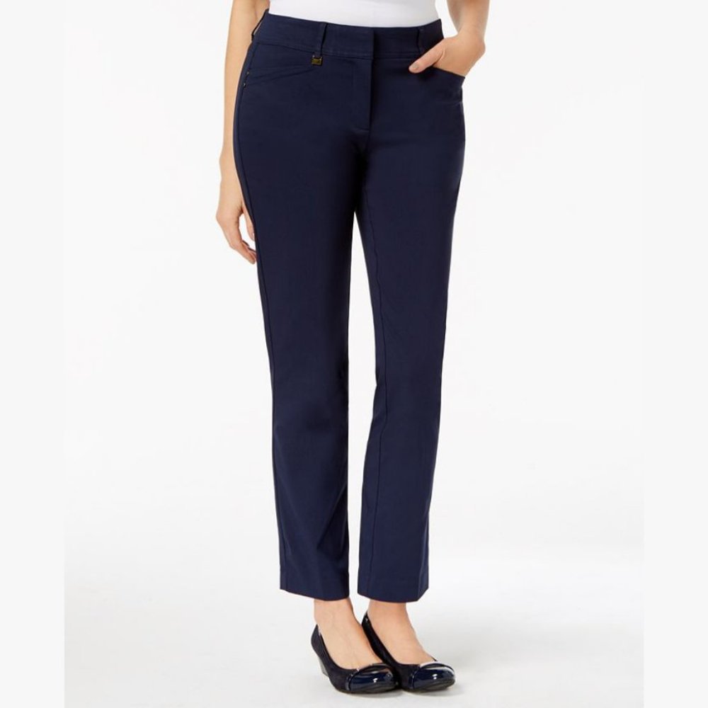 JM Collection Petite And Petite Short Tummy-Control Curvy Fit Pants #P011